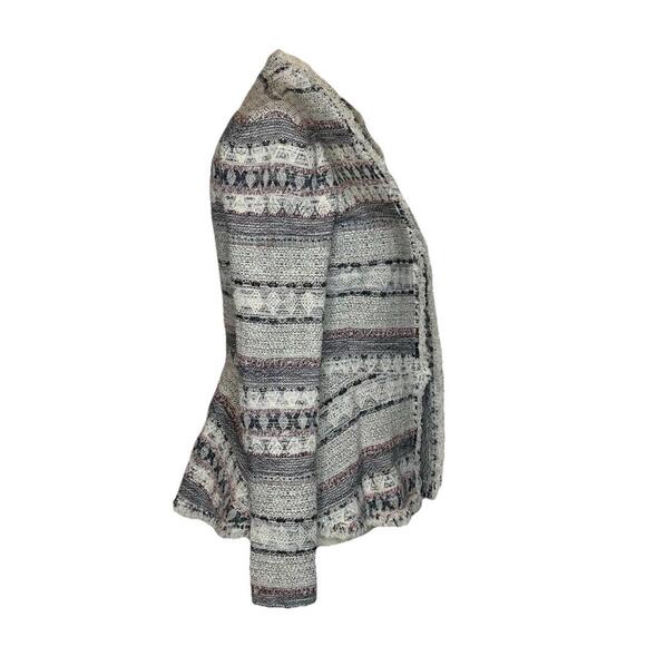 Rebecca Taylor Tweed Pattern Evening Jacket Blazer Womens 2 Multicolor Peplum - Picture 4 of 9